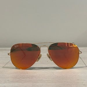 Rayban aviators gold rim and orange frames
